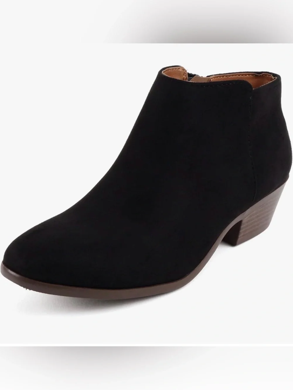 Soda Mavis Ankle Boot Bootie Imit Black Suede Size 8